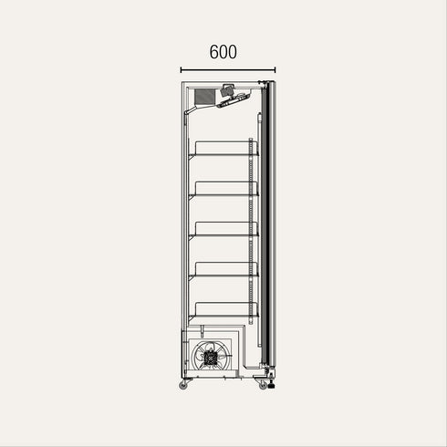 Exquisite Two Glass Doors Upright Display Fridge – Black - DC700